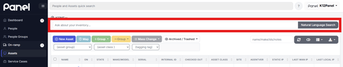 natural language search bar